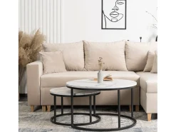 Set de mesas de centro Dafne Max Mármol Blanco