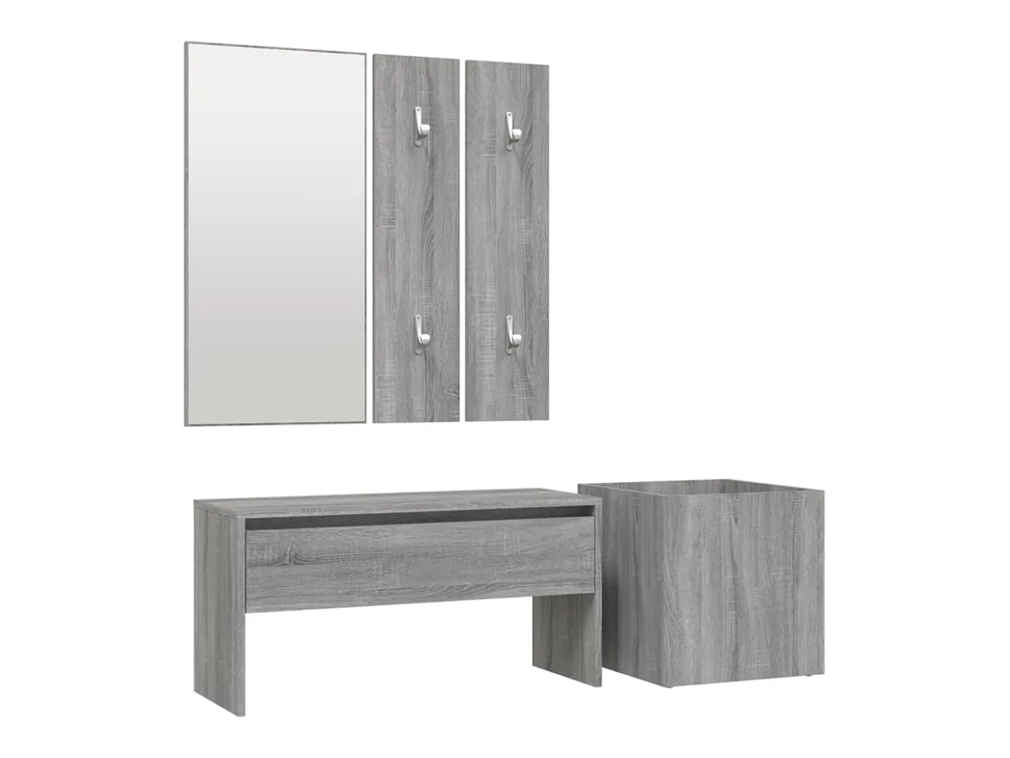 Set de muebles de recibidor madera contrachapada gris Sonoma ES731490