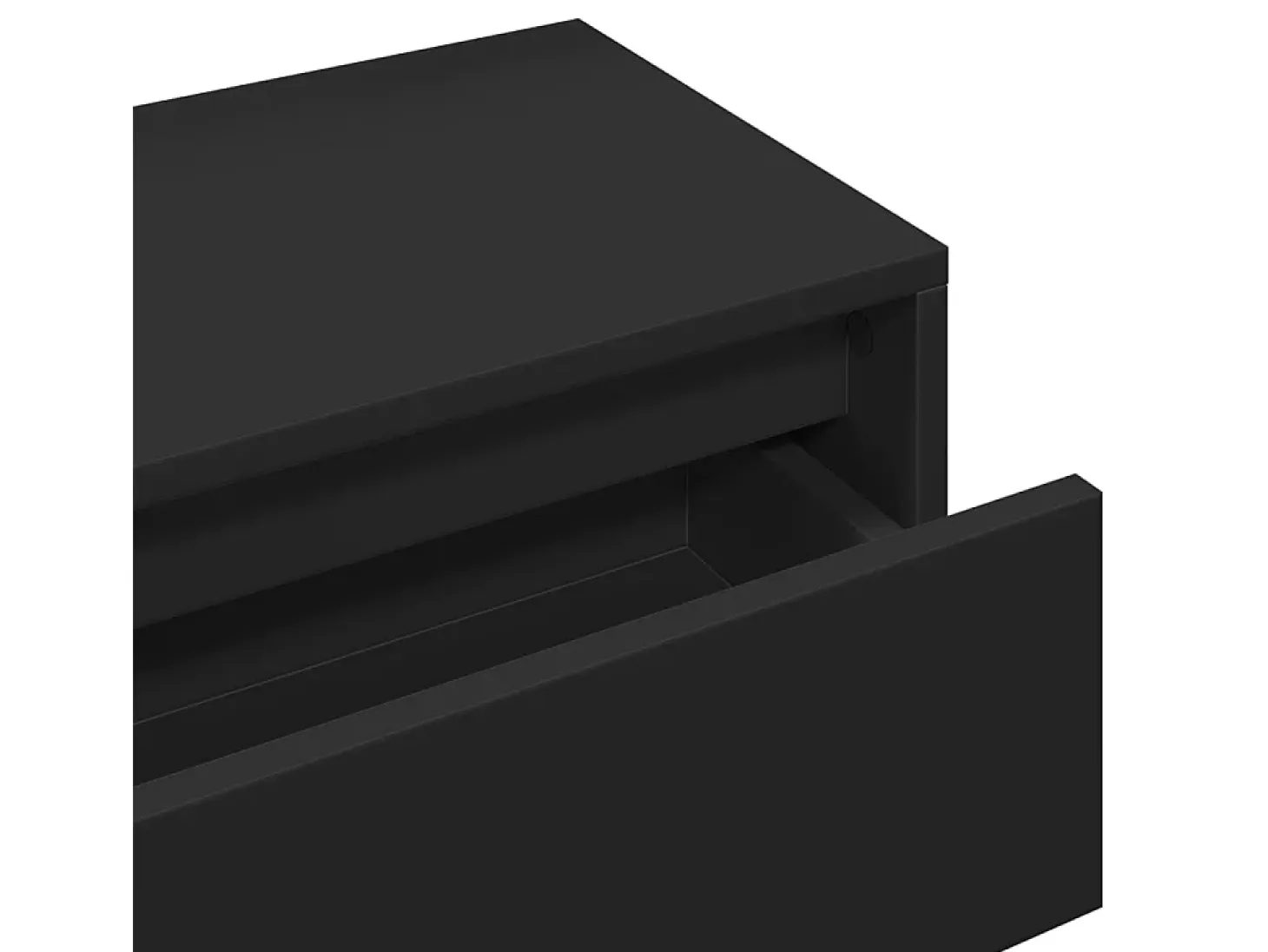 Set de muebles de recibidor 4 piezas madera de ingeniería negro