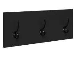 Set de muebles de recibidor 4 piezas madera de ingeniería negro