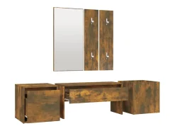 Set de muebles de recibidor madera contrachapada roble ahumado ES783877