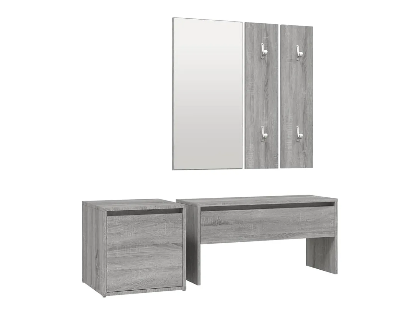 Set de muebles de recibidor madera contrachapada gris Sonoma ES141111