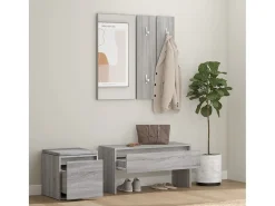 Set de muebles de recibidor madera contrachapada gris Sonoma ES141111