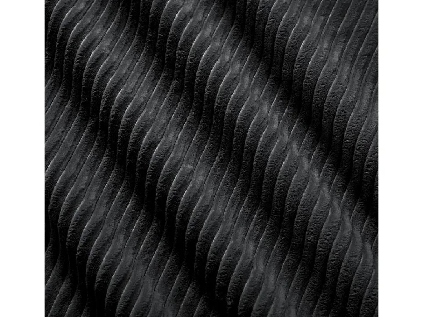 Set de Sofá Modular de Pana Acanalada: Pouf - 92.5x75x44cm - Negro