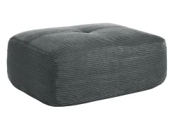 Set de Sofá Modular de Pana Acanalada: Pouf - 92.5x75x44cm - Gris