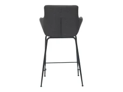 Set de 2 taburetes de cocina de tela gris antracita 65 cm CARLIE
