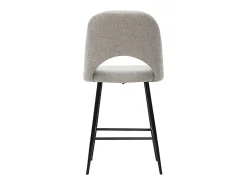 Set de 2 taburetes de cocina efecto aterciopelado texturizado gris 65 cm COSETTE