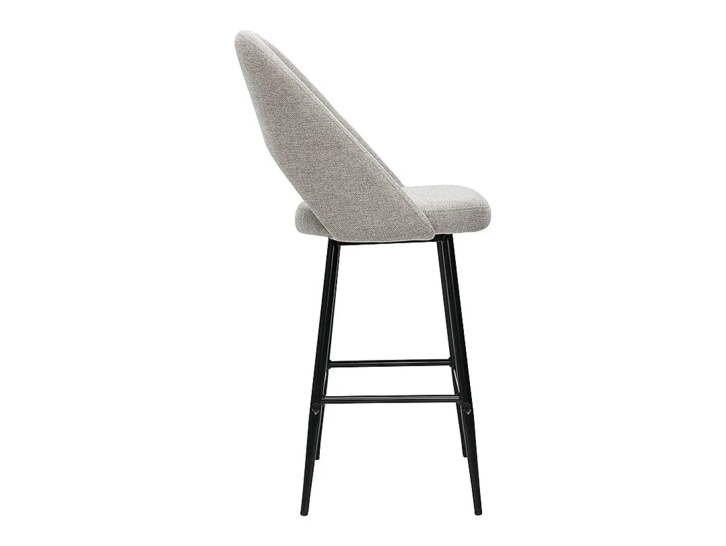 Set de 2 taburetes de cocina efecto aterciopelado texturizado gris 65 cm COSETTE