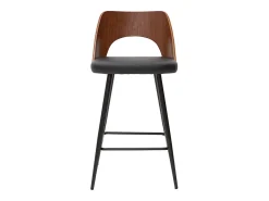 Set de 2 taburetes de cocina de diseño negro y nogal 66,5 cm FALCOM