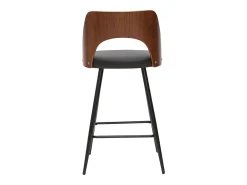 Set de 2 taburetes de cocina de diseño negro y nogal 66,5 cm FALCOM