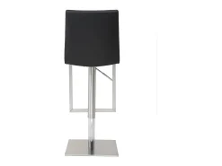 Set de 2 taburetes de cocina regulables negros con acero cromado KYLE