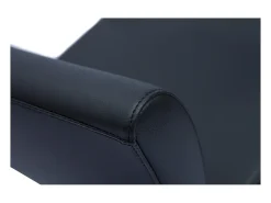 Set de 2 taburetes de cocina de diseño regulable negro y acero inoxidable cepillado SHEINA