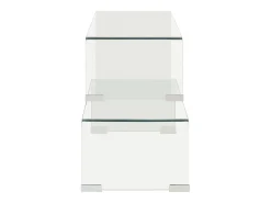 Set mesas de centro 2 pzas vidrio templado 90x30x20/110x30x40cm