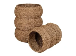 Set van 2 ronde SARBAS manden – Natuurlijk zeegras