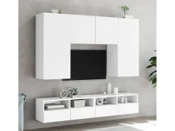 Sil Mueble de pared para TV madera de ingeniería blanco 80x30x30 cm
