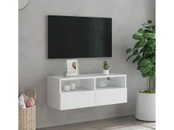 Sil Mueble de pared para TV madera de ingeniería blanco 80x30x30 cm