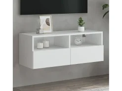 Sil Mueble de pared para TV madera de ingeniería blanco 80x30x30 cm