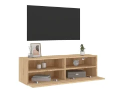 Sil Mueble de pared TV madera ingeniería roble Sonoma 100x30x30 cm