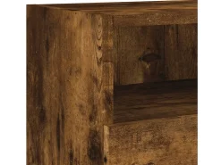 Sil Mueble de pared TV madera ingeniería roble ahumado 100x30x30 cm
