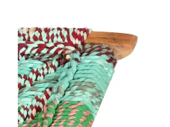 Silla chindi plegable de tela multicolor