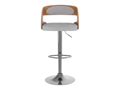 Silla de bar ajustable 62/84 cm en tejido gris claro - Louis