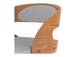 Silla de bar ajustable 62/84 cm en tejido gris claro - Louis
