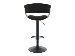 Silla de bar ajustable 59/81 cm en cuero artificial negro - Basile