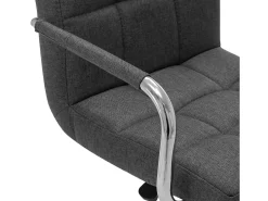 Silla de bar de tela gris oscuro