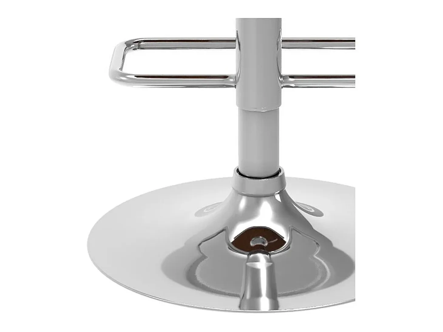 Silla de bar regulable en madera oscura y PU blanco 56/77 cm - Georges