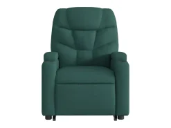 Silla de masaje reclinable de pie de tela verde oscura SHL2214