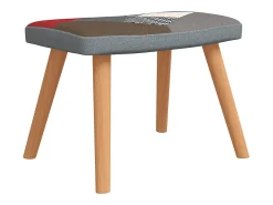 Silla de relajación | Sillón de relax con reposapiés tela patchwork SHL2844