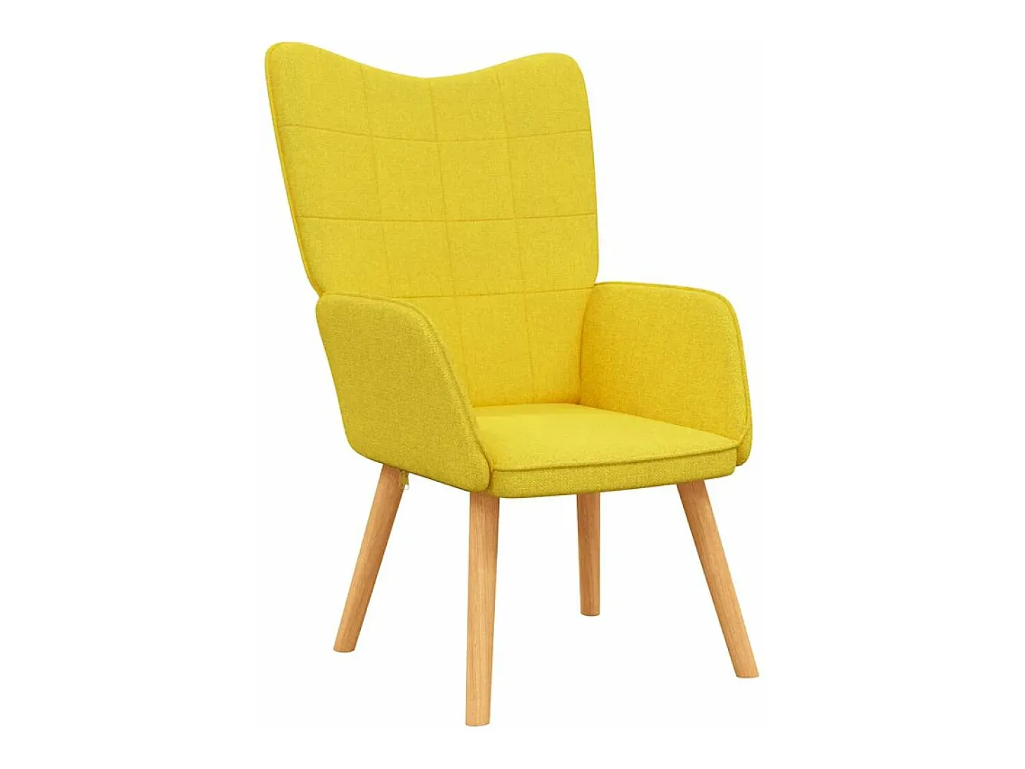 Silla de relajación con reposapiés tela amarillo mostaza