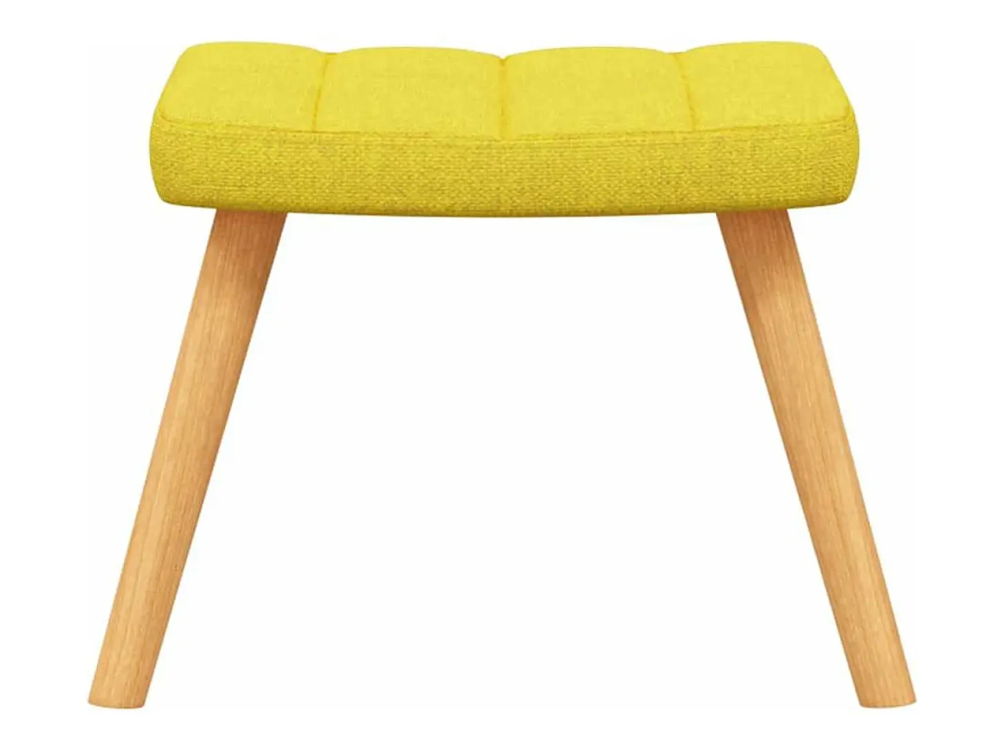 Silla de relajación con reposapiés tela amarillo mostaza