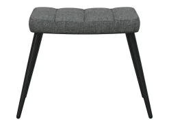 Silla de relajación con reposapiés de tela gris oscuro