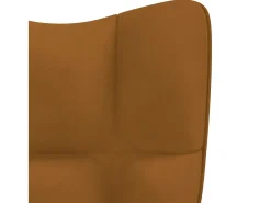 Silla de relajación con reposapiés terciopelo marrón