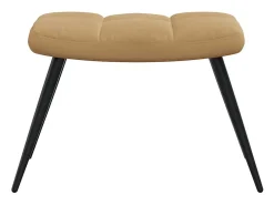 Silla de relajación con reposapiés terciopelo marrón