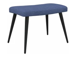 Silla de relajación con reposapiés tela azul