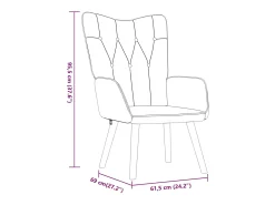 Silla de relajación con reposapiés tela azul
