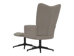 Silla de relajación con reposapiés terciopelo gris claro