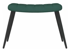 Silla de relajación con taburete terciopelo verde oscuro