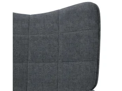 Silla de relajación de tela gris oscuro ES48360