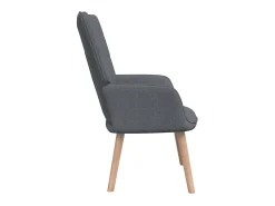 Silla de relajación de tela gris oscuro ES48360