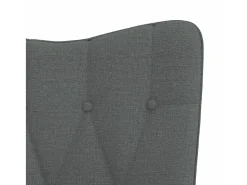 Silla de relajación de tela gris oscuro