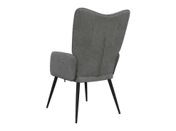 Silla de relajación de tela gris oscuro
