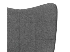 Silla de relajación de tela gris oscuro