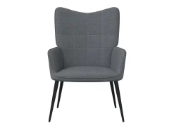 Silla de relajación de tela gris oscuro