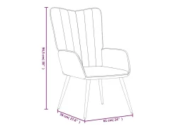 Silla de relajación de terciopelo azul
