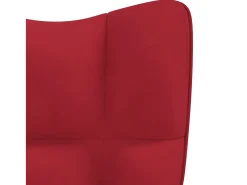 Silla de relajación de terciopelo rojo vino tinto