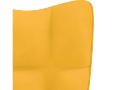 Silla de relajación de terciopelo amarillo mostaza ES24885