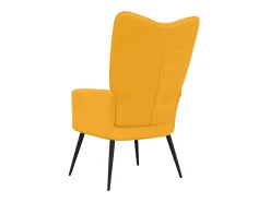 Silla de relajación de terciopelo amarillo mostaza ES24885